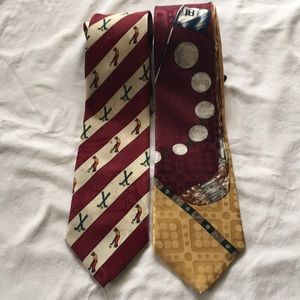 Lot of Golf Themed Ties